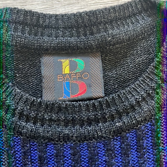 BAFFO Italian Wool Blend Pullover Sweater Men Size L - Picture 7 of 12
